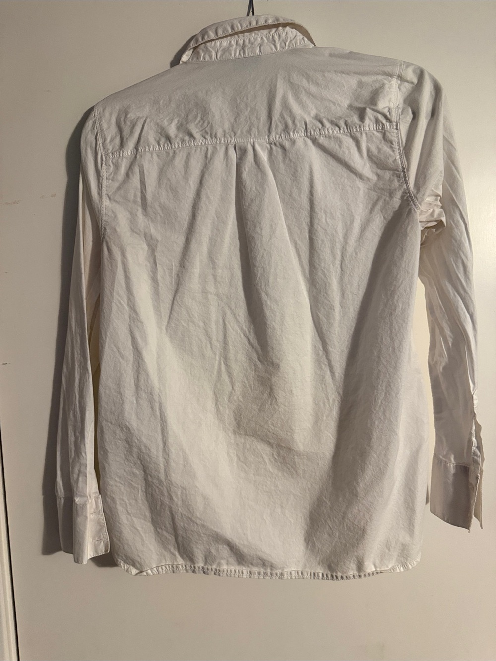 Old Navy White Button-Down Women's Long-Sleeve Shirt